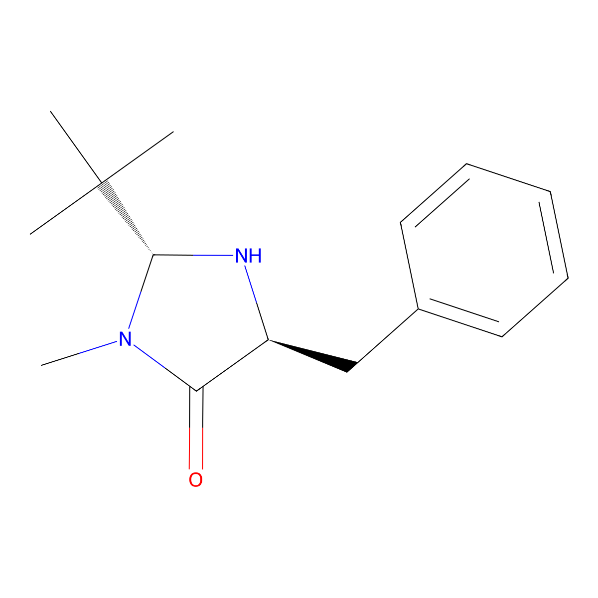 (2R,5S)-5-benzyl-2-tert-butyl-3-methylimidazolidin-4-one molecular structure, CAS 691847-46-8