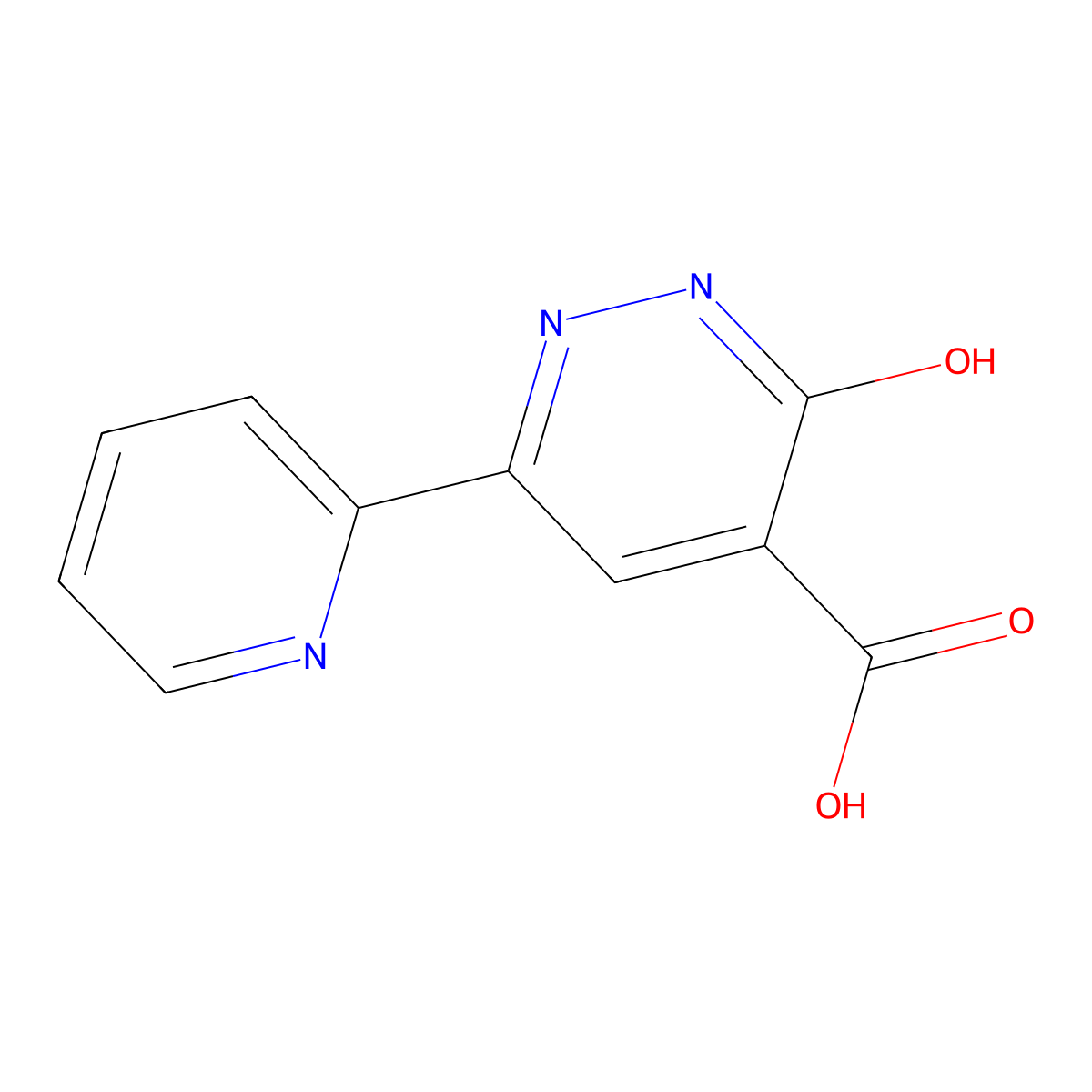 3-Oxo-6-pyridin-2-yl-2,3-dihydropyridazine-4-carboxylic acid molecular structure, CAS 691848-91-6