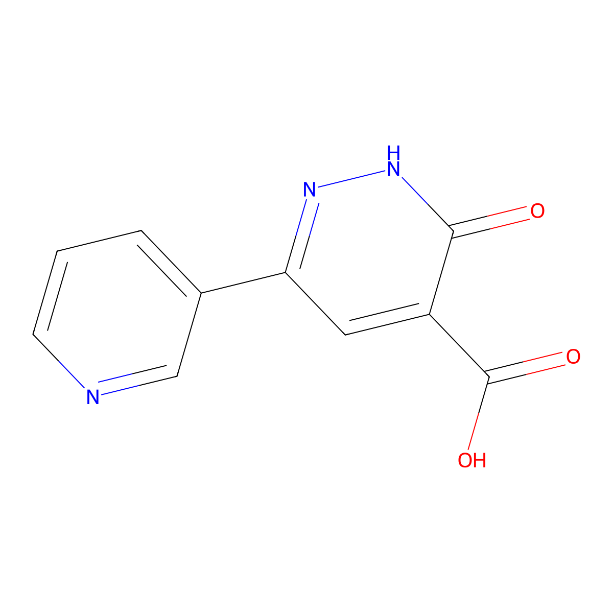 3-Oxo-6-(pyridin-3-yl)-2,3-dihydropyridazine-4-carboxylic acid molecular structure, CAS 691849-01-1