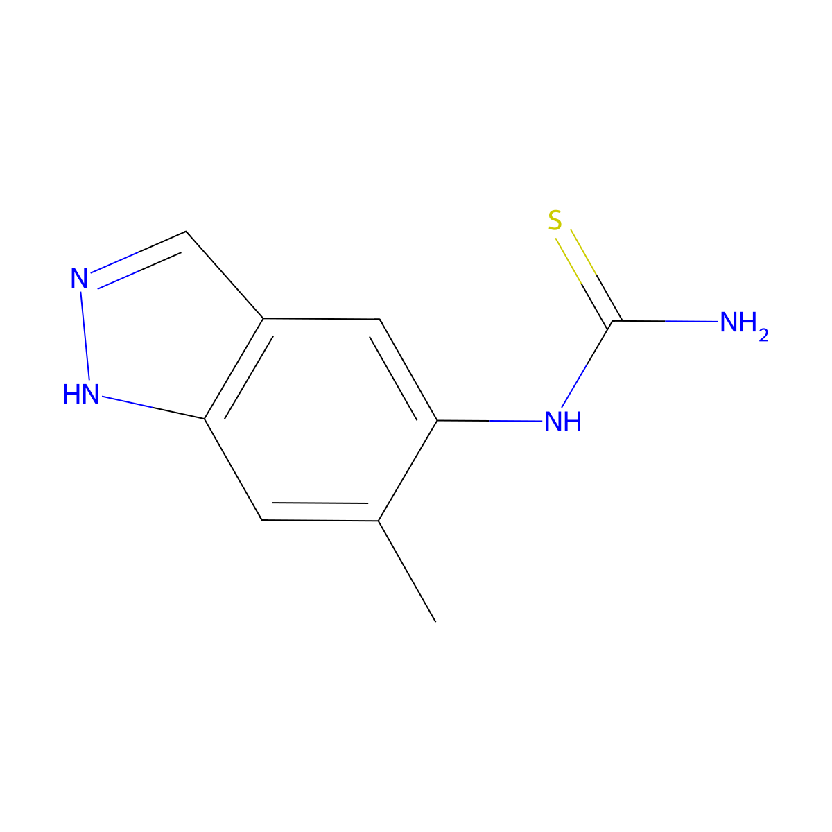 (6-methyl-1H-indazol-5-yl)thiourea molecular structure, CAS 691857-99-5