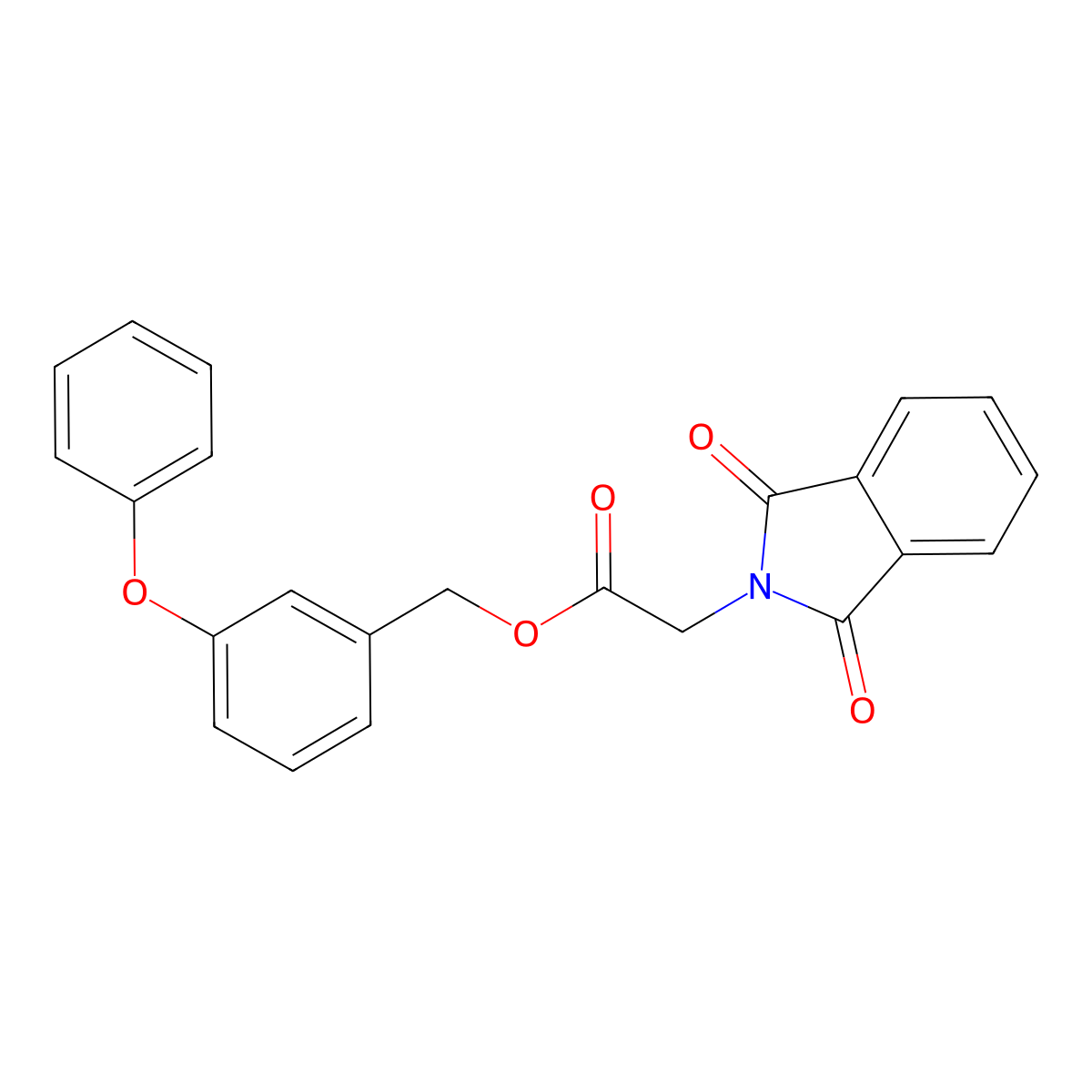 3-Phenoxybenzyl 2-(1,3-dioxoisoindolin-2-yl)acetate molecular structure, CAS 691861-77-5