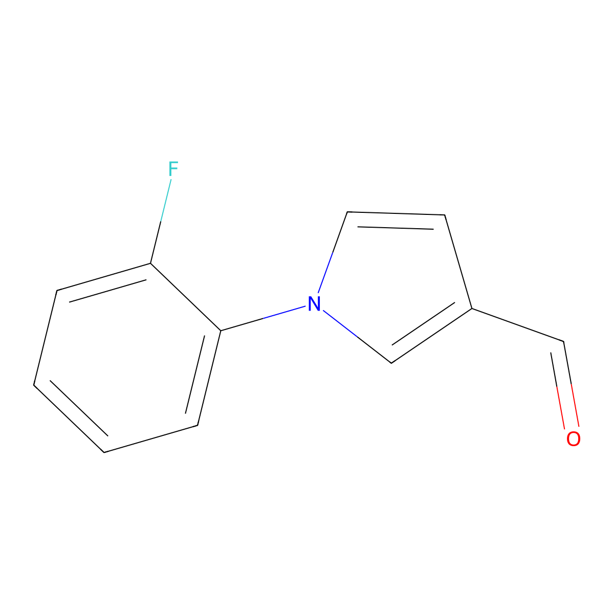 1-(2-fluorophenyl)-1H-pyrrole-3-carbaldehyde molecular structure, CAS 691862-62-1