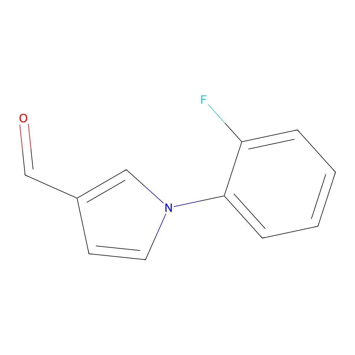 1-(2-fluorophenyl)-1H-pyrrole-3-carbaldehyde molecular structure, CAS 691862-62-1