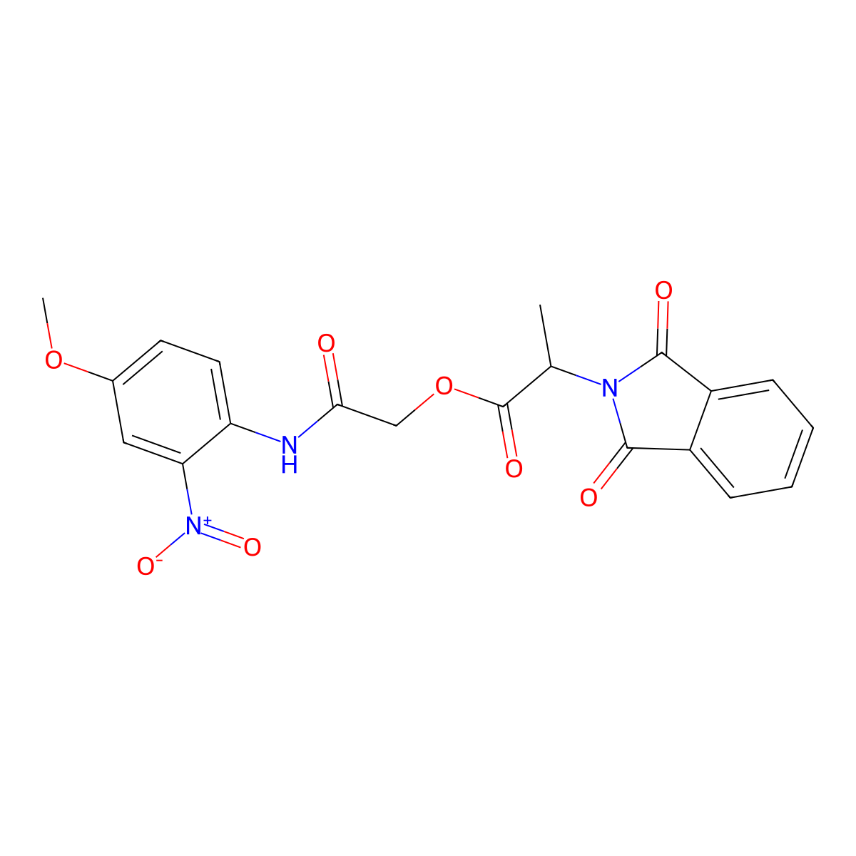 [2-(4-Methoxy-2-nitroanilino)-2-oxoethyl] 2-(1,3-dioxoisoindol-2-yl)propanoate molecular structure, CAS 691863-31-7