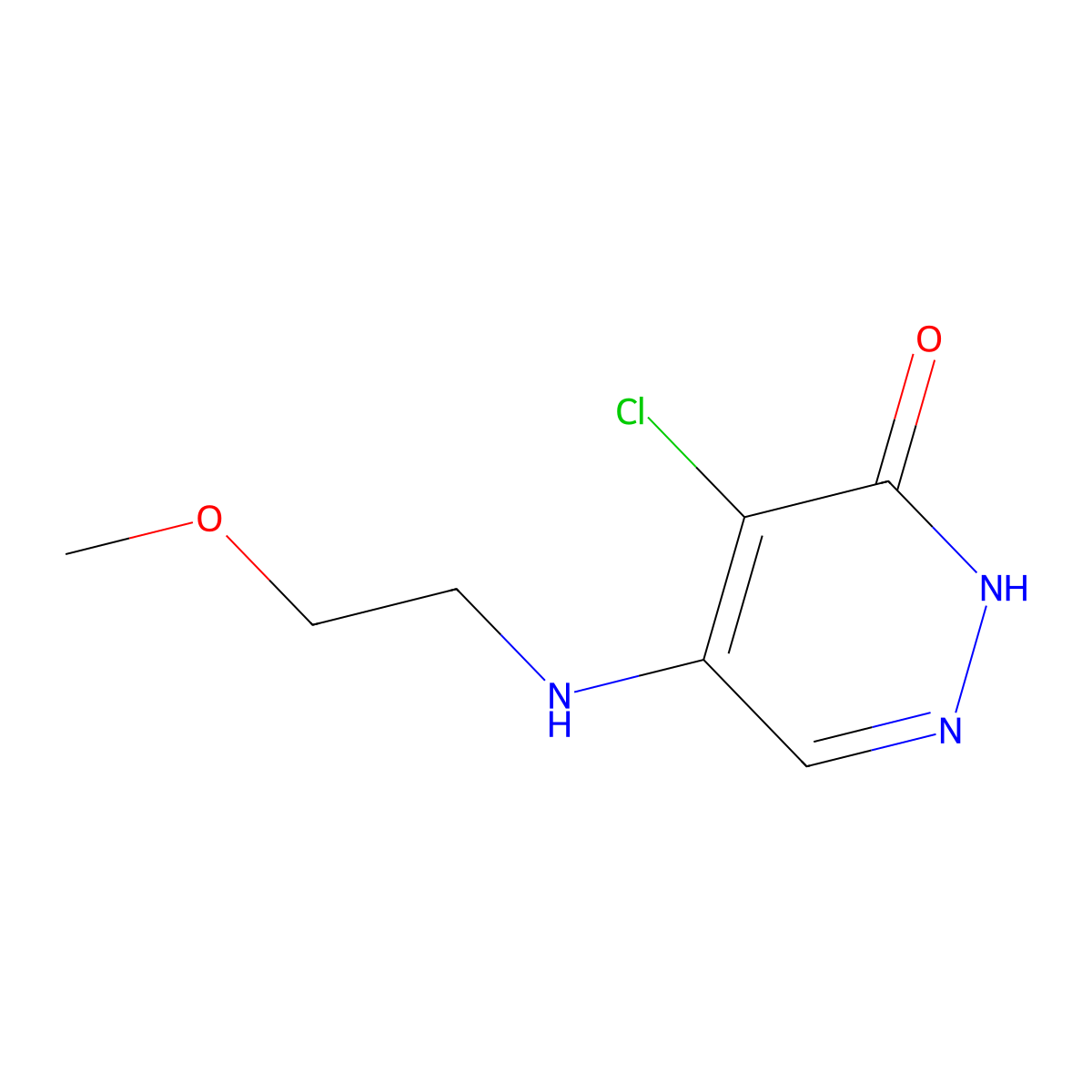 5-chloro-4-(2-methoxyethylamino)-1H-pyridazin-6-one molecular structure, CAS 691867-25-1