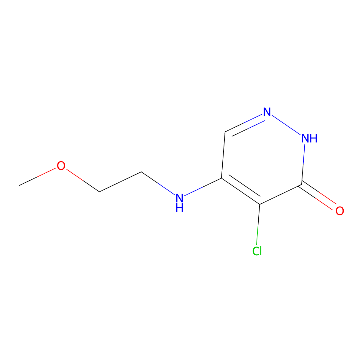 5-chloro-4-(2-methoxyethylamino)-1H-pyridazin-6-one molecular structure, CAS 691867-25-1