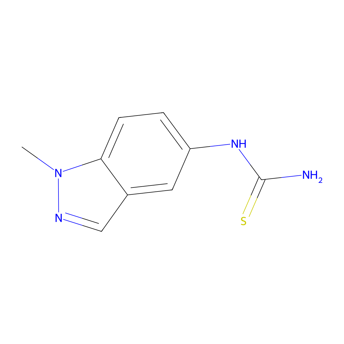 N-(1-methyl-1H-indazol-5-yl)thiourea molecular structure, CAS 691868-50-5