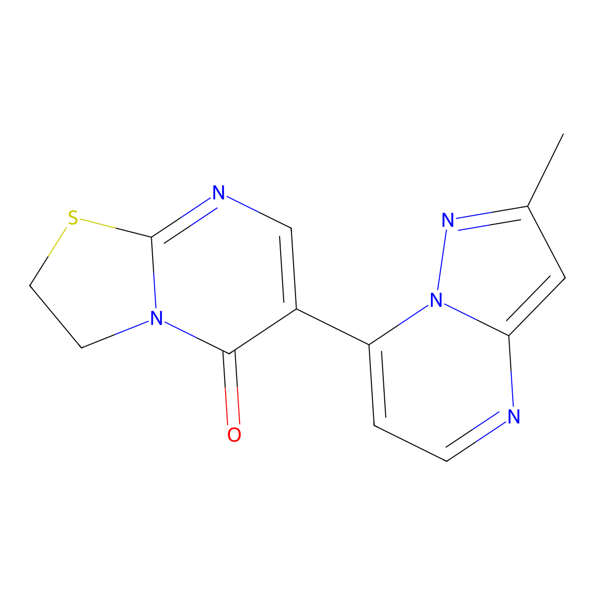 6-(2-methylpyrazolo[1,5-a]pyrimidin-7-yl)-2,3-dihydro-5H-[1,3]thiazolo[3,2-a]pyrimidin-5-one molecular structure, CAS 691868-59-4