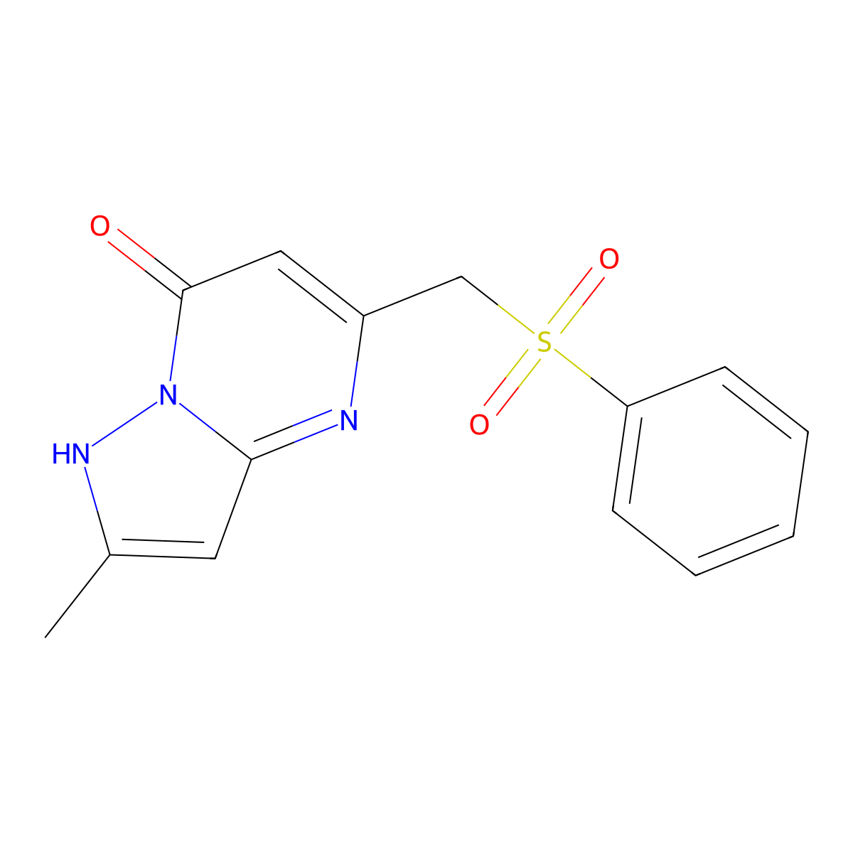 2-Methyl-5-[(phenylsulfonyl)methyl]pyrazolo[1,5-a]pyrimidin-7-ol molecular structure, CAS 691868-63-0
