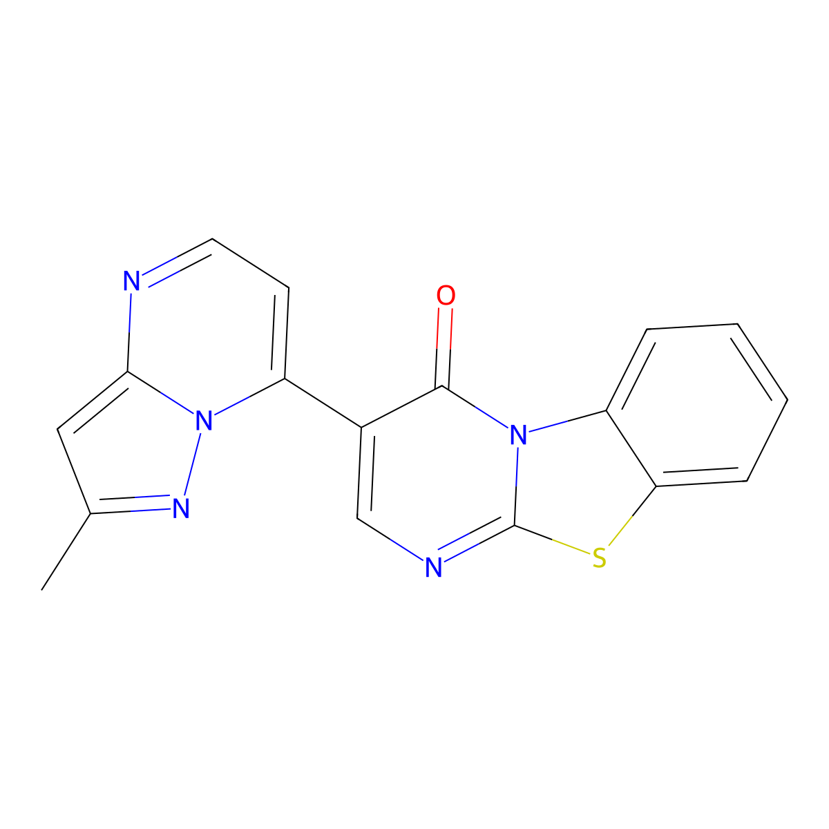 3-(2-methylpyrazolo[1,5-a]pyrimidin-7-yl)-4H-pyrimido[2,1-b][1,3]benzothiazol-4-one molecular structure, CAS 691868-70-9