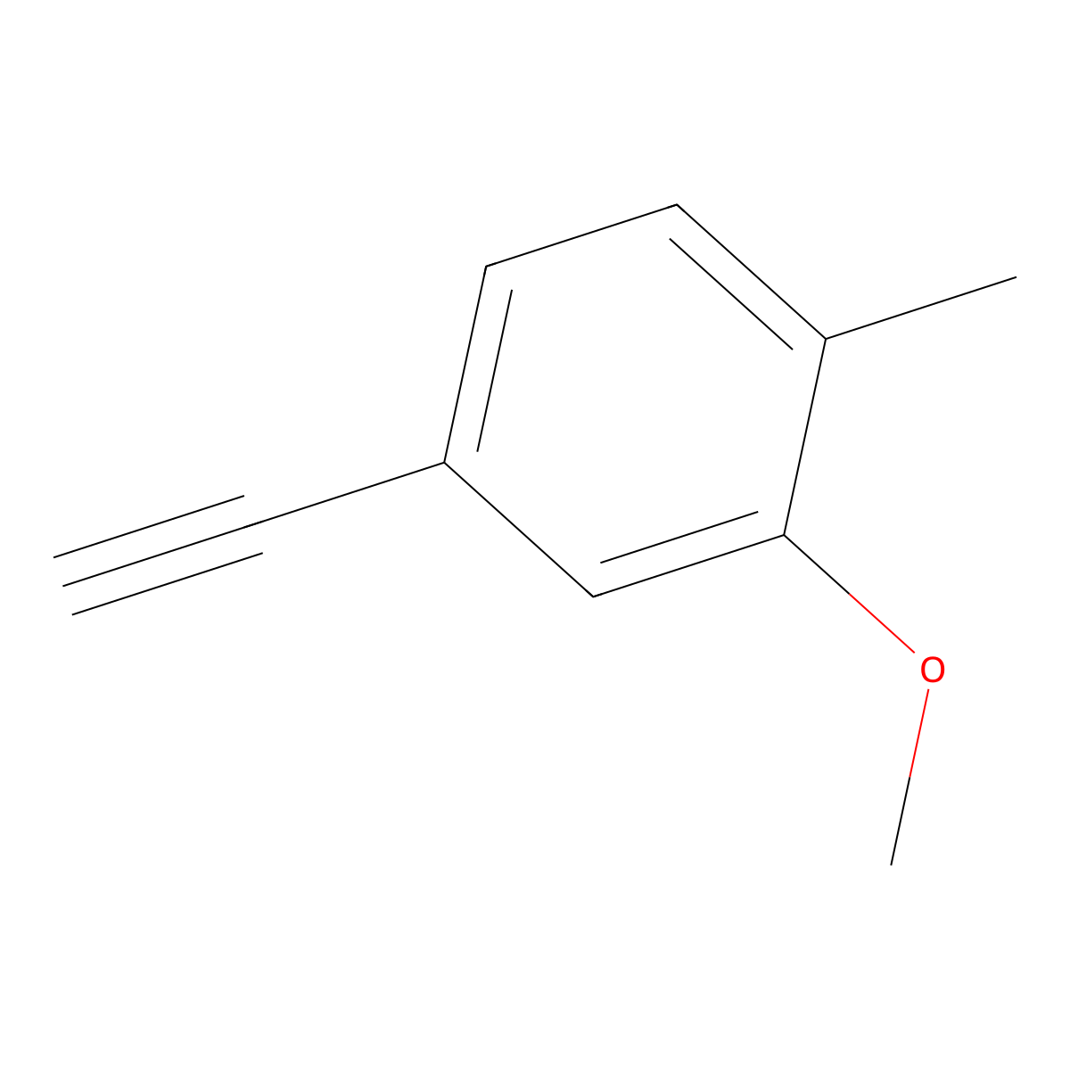 4-Ethynyl-2-methoxy-1-methylbenzene molecular structure, CAS 69187-63-9