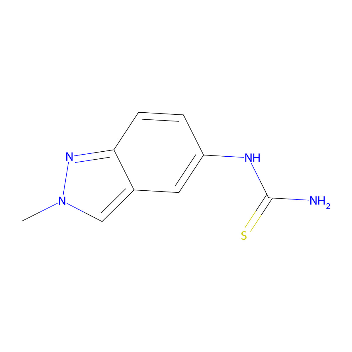 N-(2-methyl-2H-indazol-5-yl)thiourea molecular structure, CAS 691872-01-2