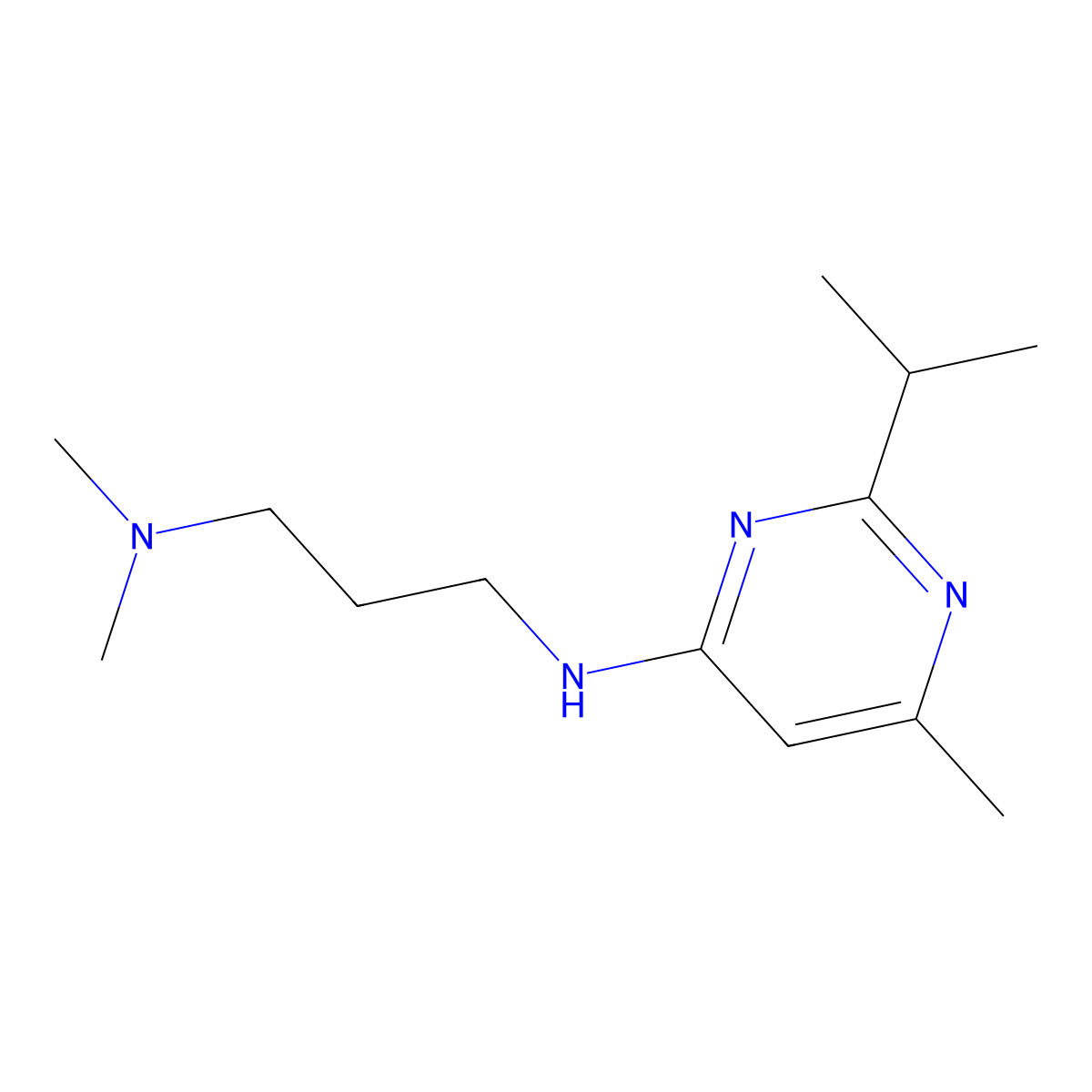 N~1~-(2-isopropyl-6-methyl-4-pyrimidinyl)-N~3~,N~3~-dimethyl-1,3-propanediamine molecular structure, CAS 691873-29-7