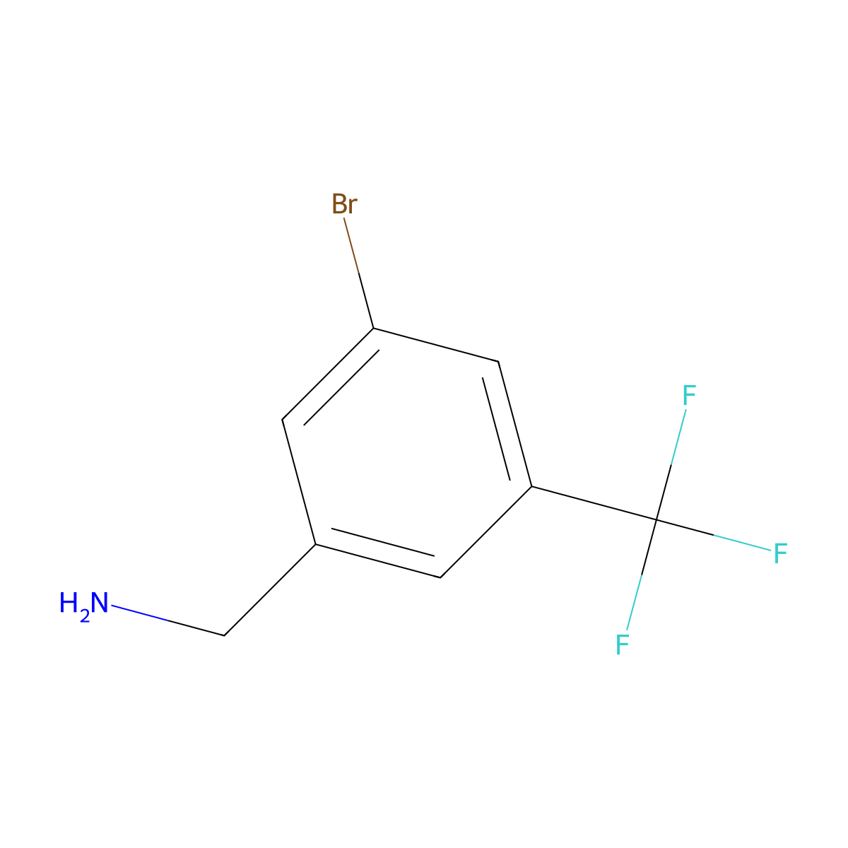 3-Bromo-5-(trifluoromethyl)benzylamine molecular structure, CAS 691877-04-0