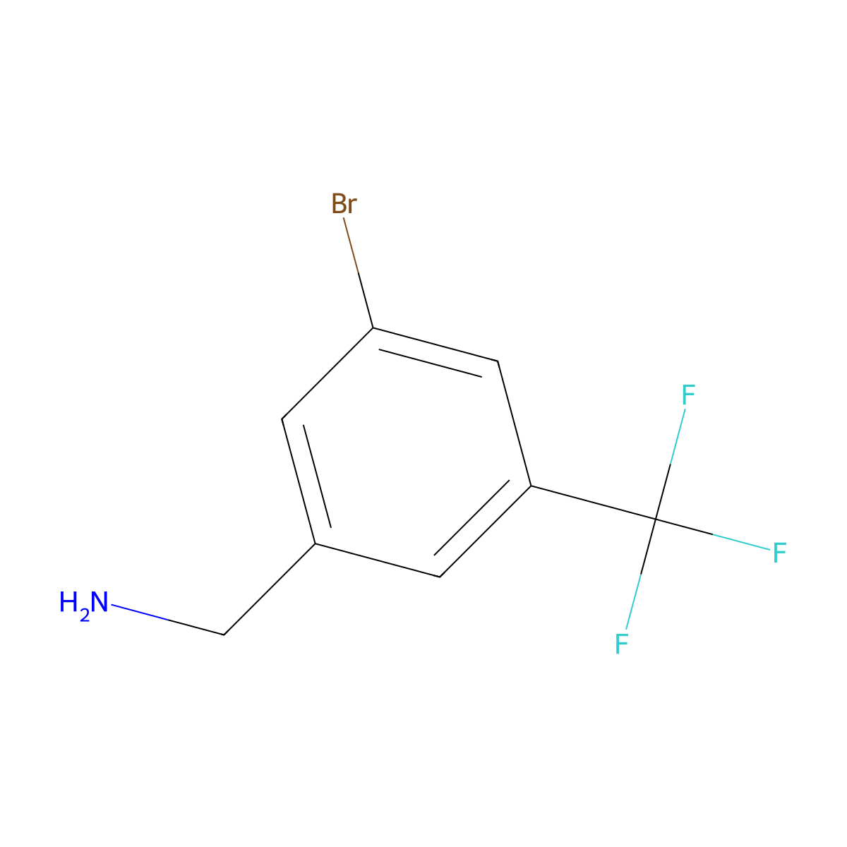 3-Bromo-5-(trifluoromethyl)benzylamine molecular structure, CAS 691877-04-0