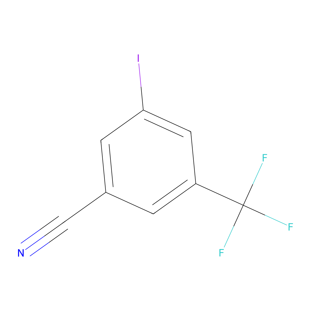 3-Iodo-5-(trifluoromethyl)benzonitrile molecular structure, CAS 691877-05-1