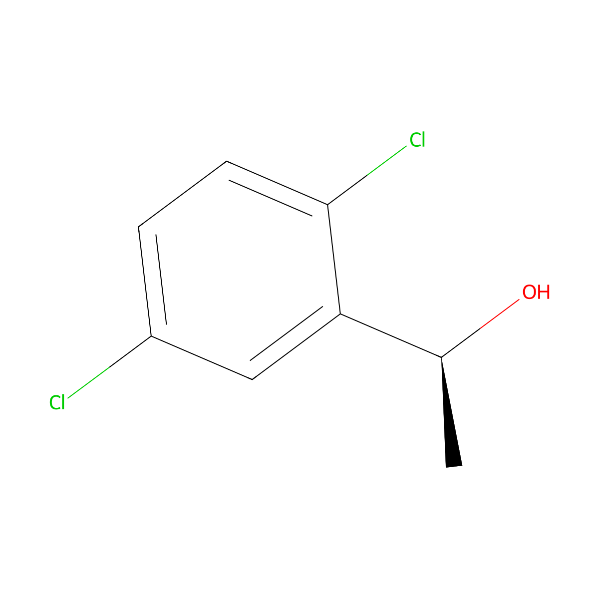 (1S)-1-(2,5-dichlorophenyl)ethan-1-ol molecular structure, CAS 691881-93-3