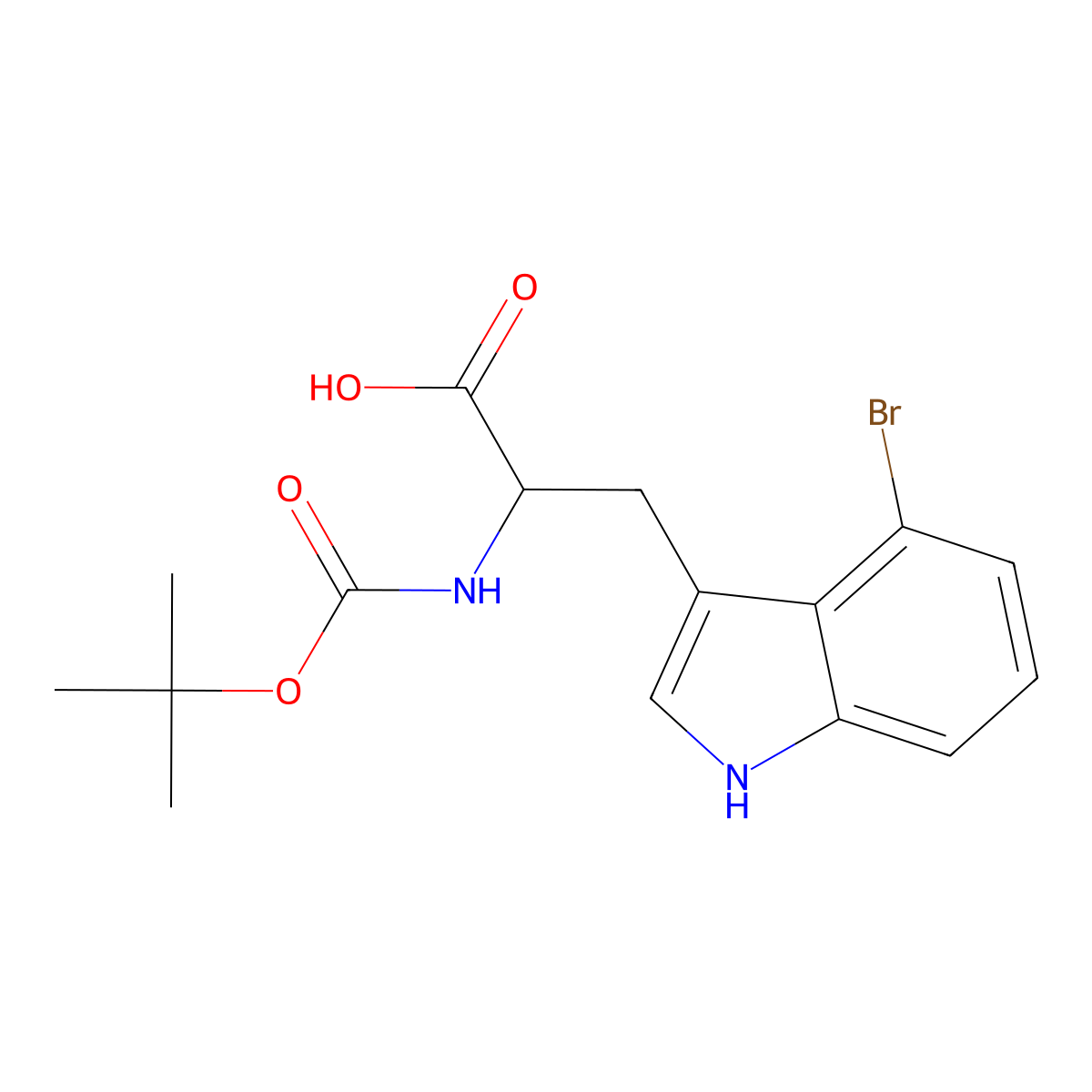 Boc-4-Bromo-DL-tryptophan molecular structure, CAS 691885-26-4