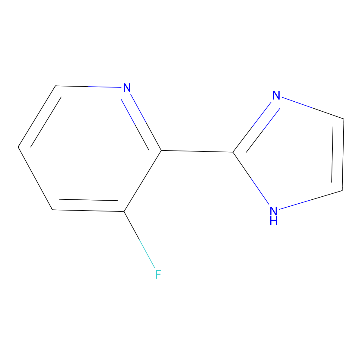 3-Fluoro-2-(1H-imidazol-2-yl)pyridine molecular structure, CAS 691886-16-5