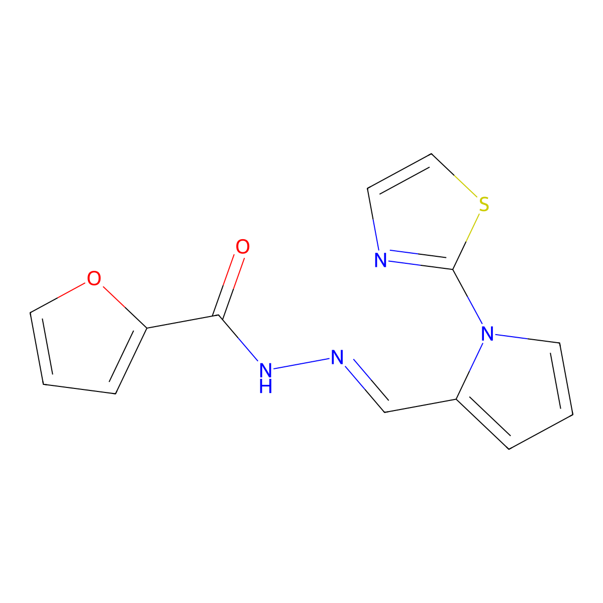 N'-[(1E)-[1-(1,3-thiazol-2-yl)-1H-pyrrol-2-yl]methylidene]furan-2-carbohydrazide molecular structure, CAS 691887-96-4