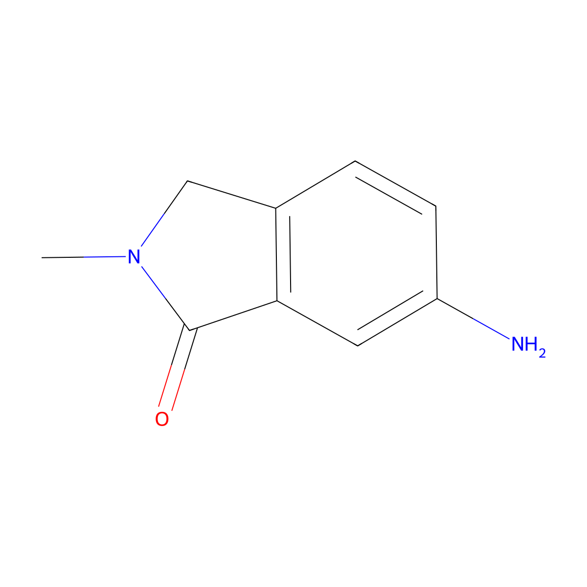 6-Amino-2,3-dihydro-2-methyl-1H-isoindol-1-one molecular structure, CAS 69189-26-0