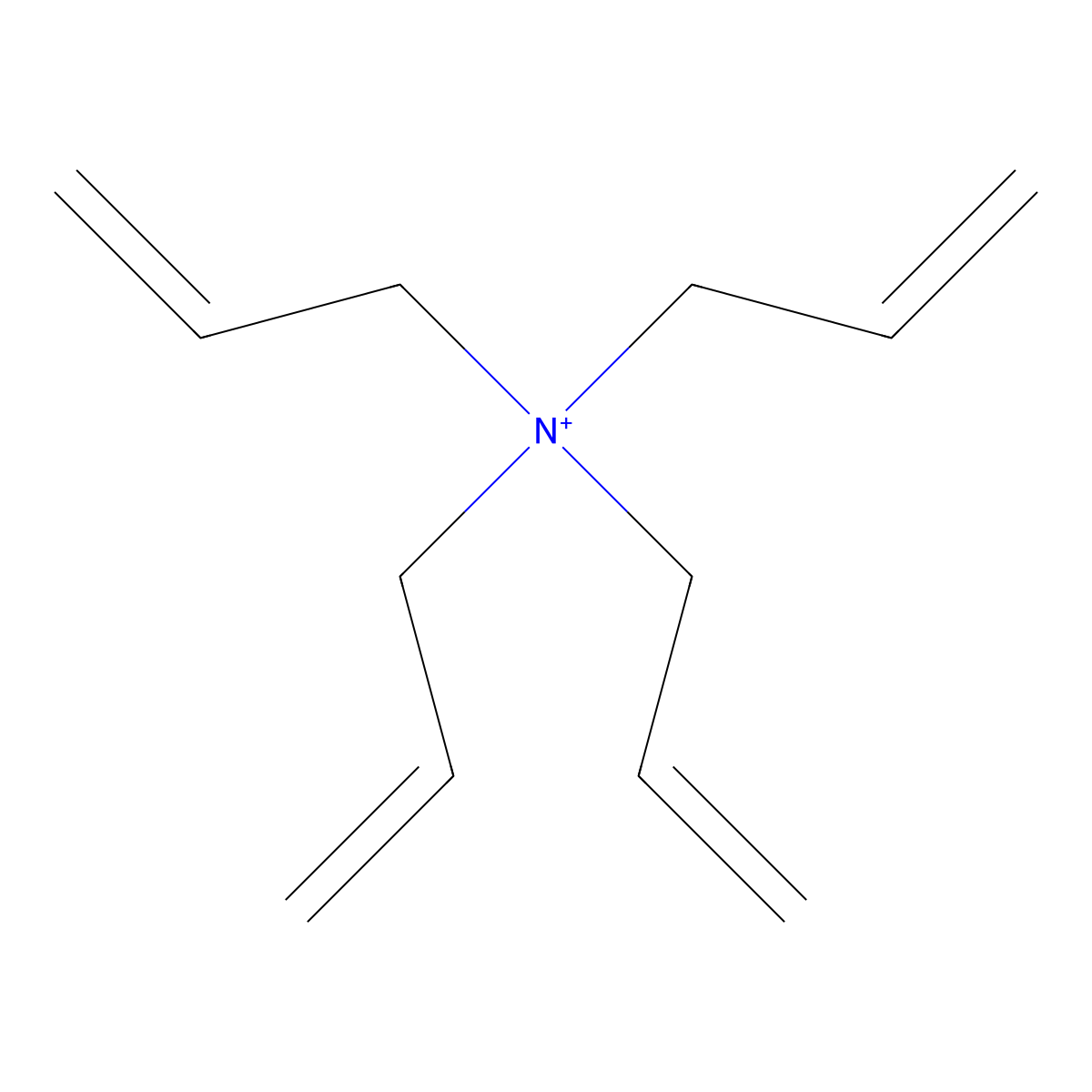 Tetraprop-2-enylazanium molecular structure, CAS 6919-32-0
