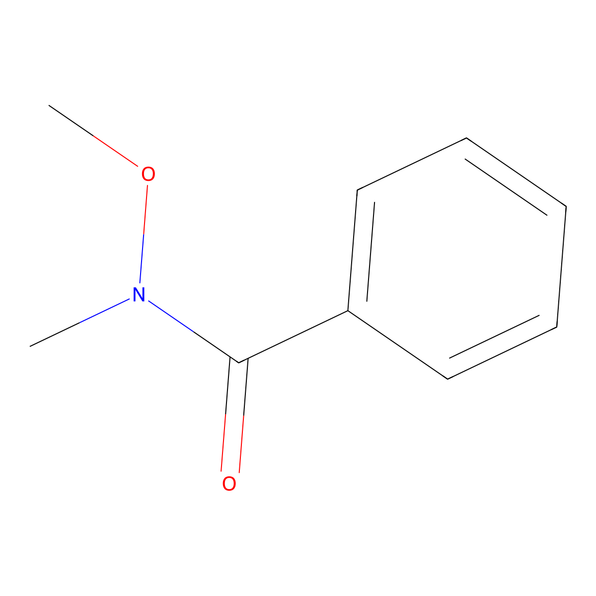 N-Methoxy-N-methylbenzamide molecular structure, CAS 6919-61-5