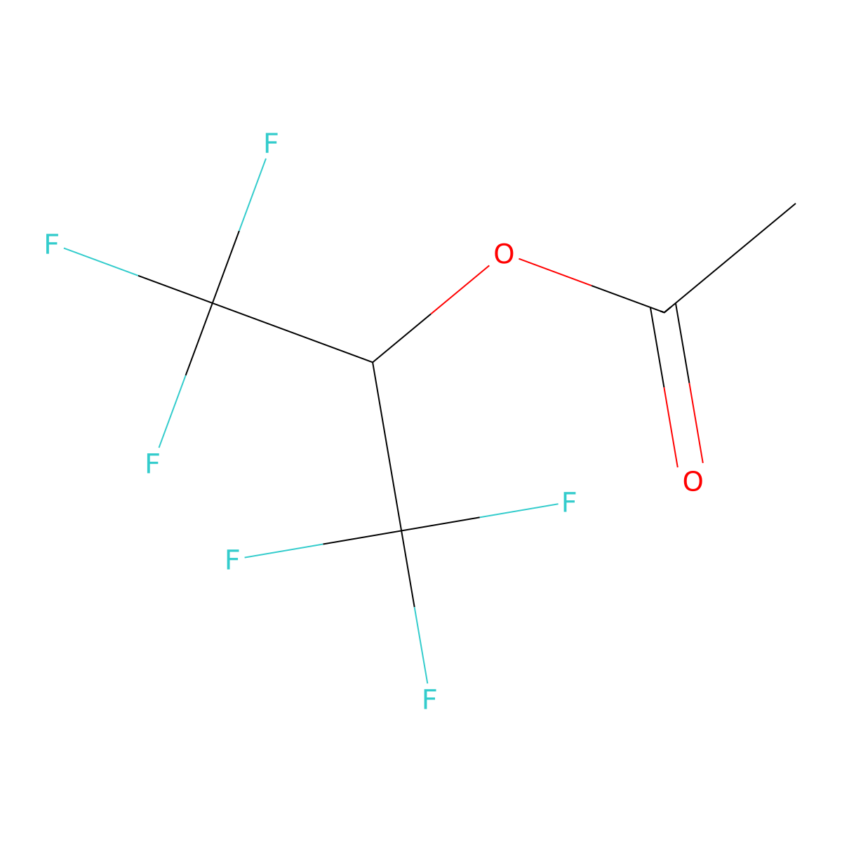 1,1,1,3,3,3-Hexafluoropropan-2-yl acetate molecular structure, CAS 6919-79-5