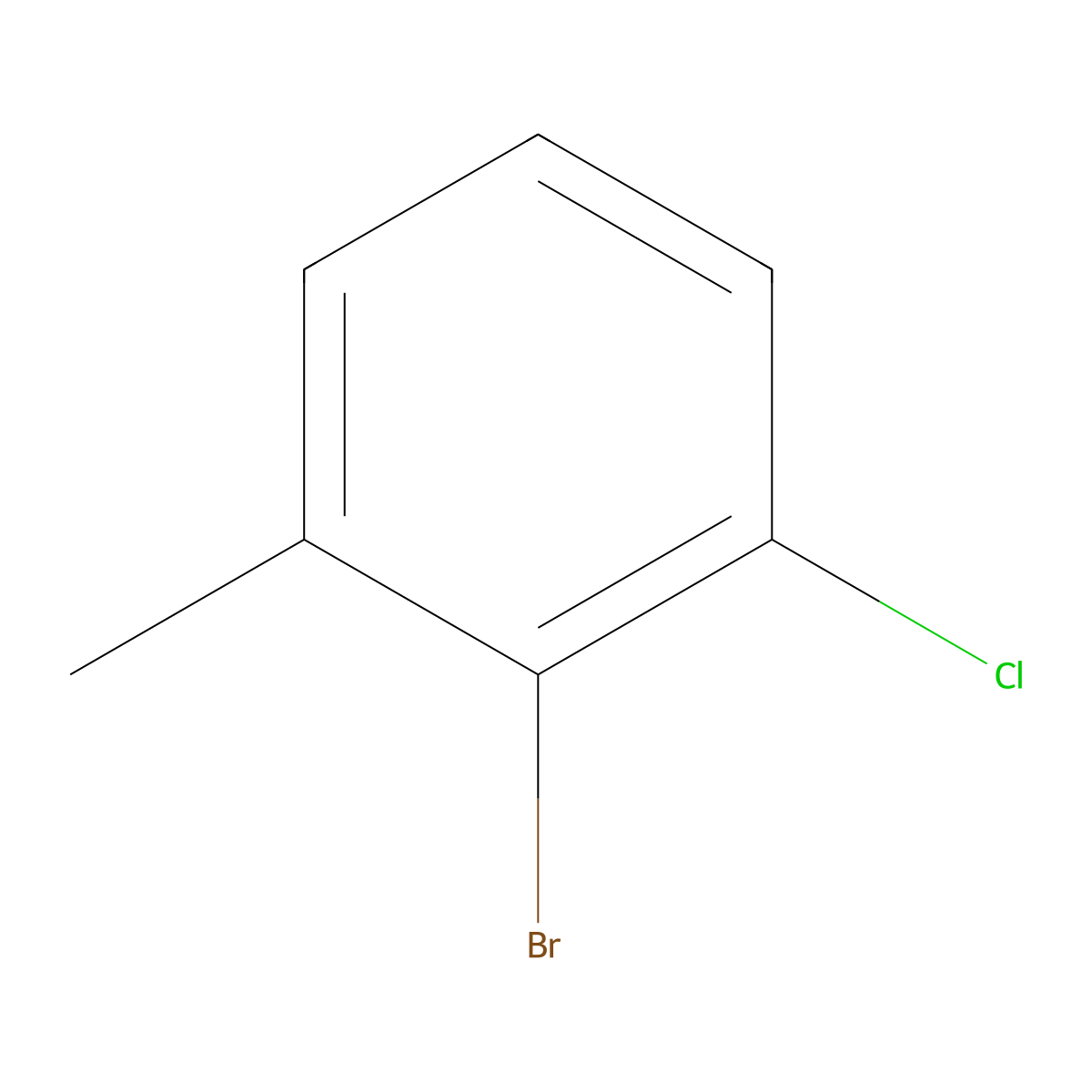 2-Bromo-1-chloro-3-methylbenzene molecular structure, CAS 69190-56-3