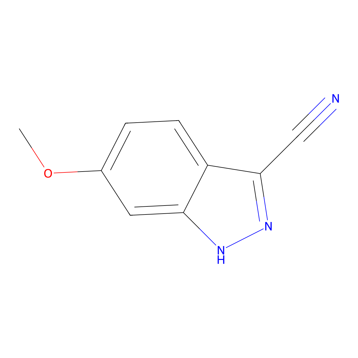 6-Methoxy-1H-indazole-3-carbonitrile molecular structure, CAS 691900-59-1