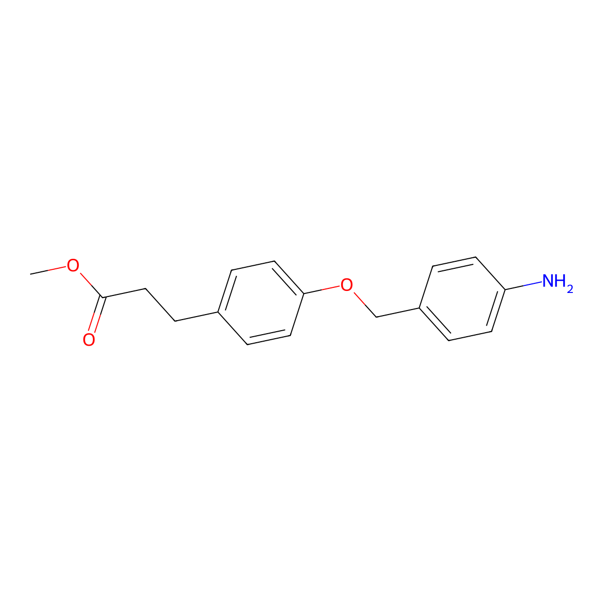 Methyl 3-(4-((4-aminobenzyl)oxy)phenyl)propanoate molecular structure, CAS 691904-02-6