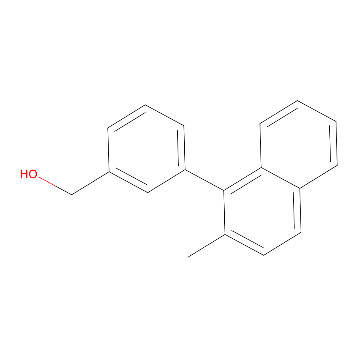 (3-(2-Methylnaphthalen-1-yl)phenyl)methanol molecular structure, CAS 691905-25-6