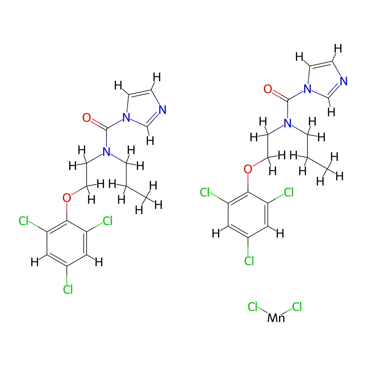 Prochloraz Mn molecular structure, CAS 69192-23-0