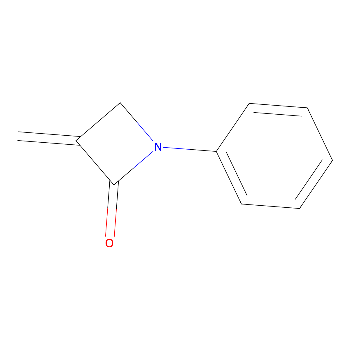3-Methylidene-1-phenylazetidin-2-one molecular structure, CAS 69193-55-1