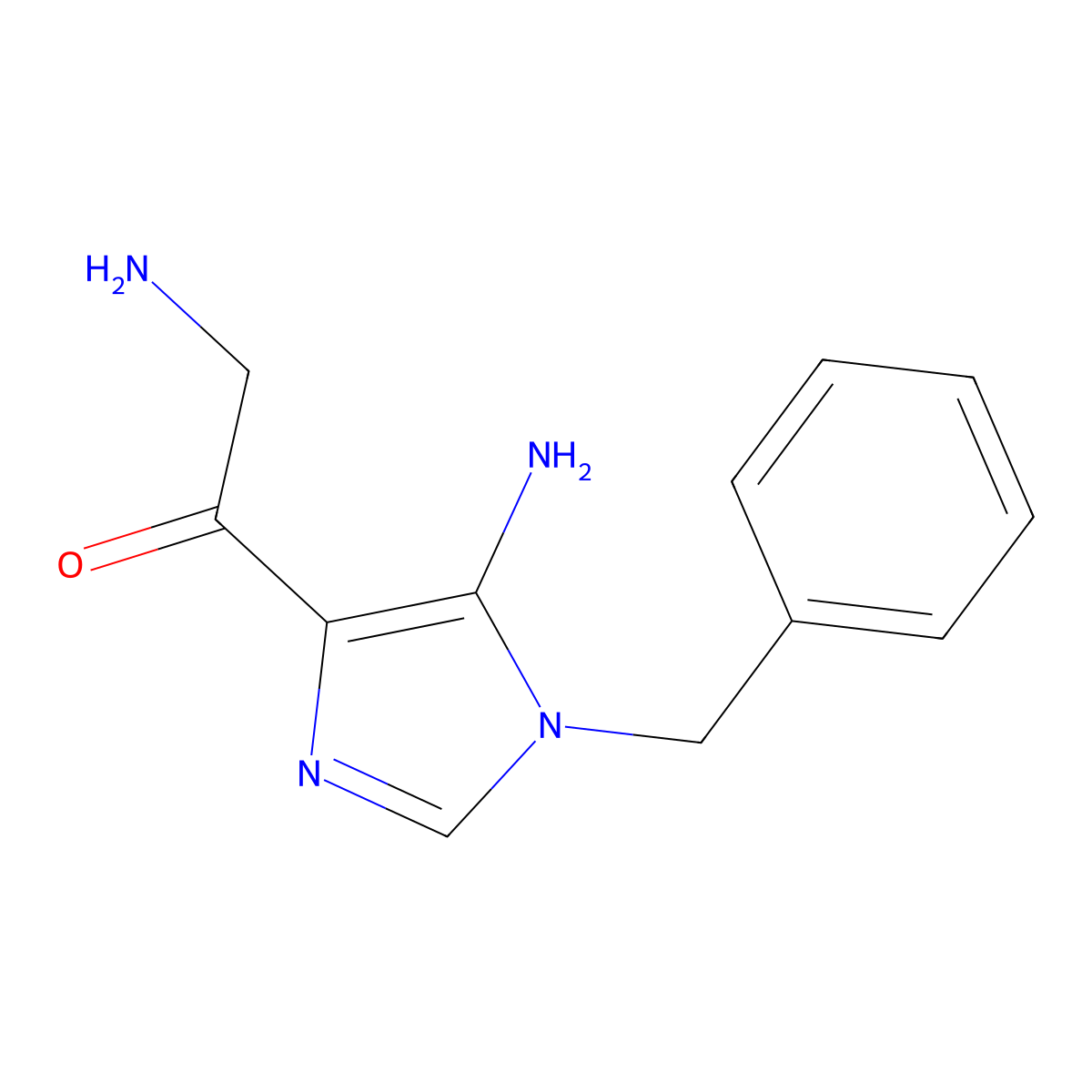2-Amino-1-[5-amino-1-(phenylmethyl)-1H-imidazol-4-YL] ethanone molecular structure, CAS 69195-91-1