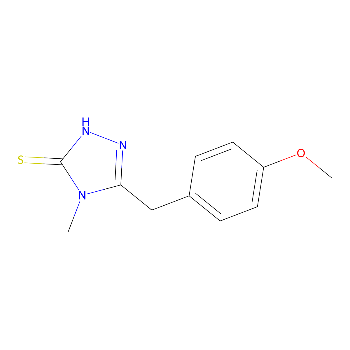 5-(4-methoxybenzyl)-4-methyl-4H-1,2,4-triazole-3-thiol molecular structure, CAS 69198-26-1