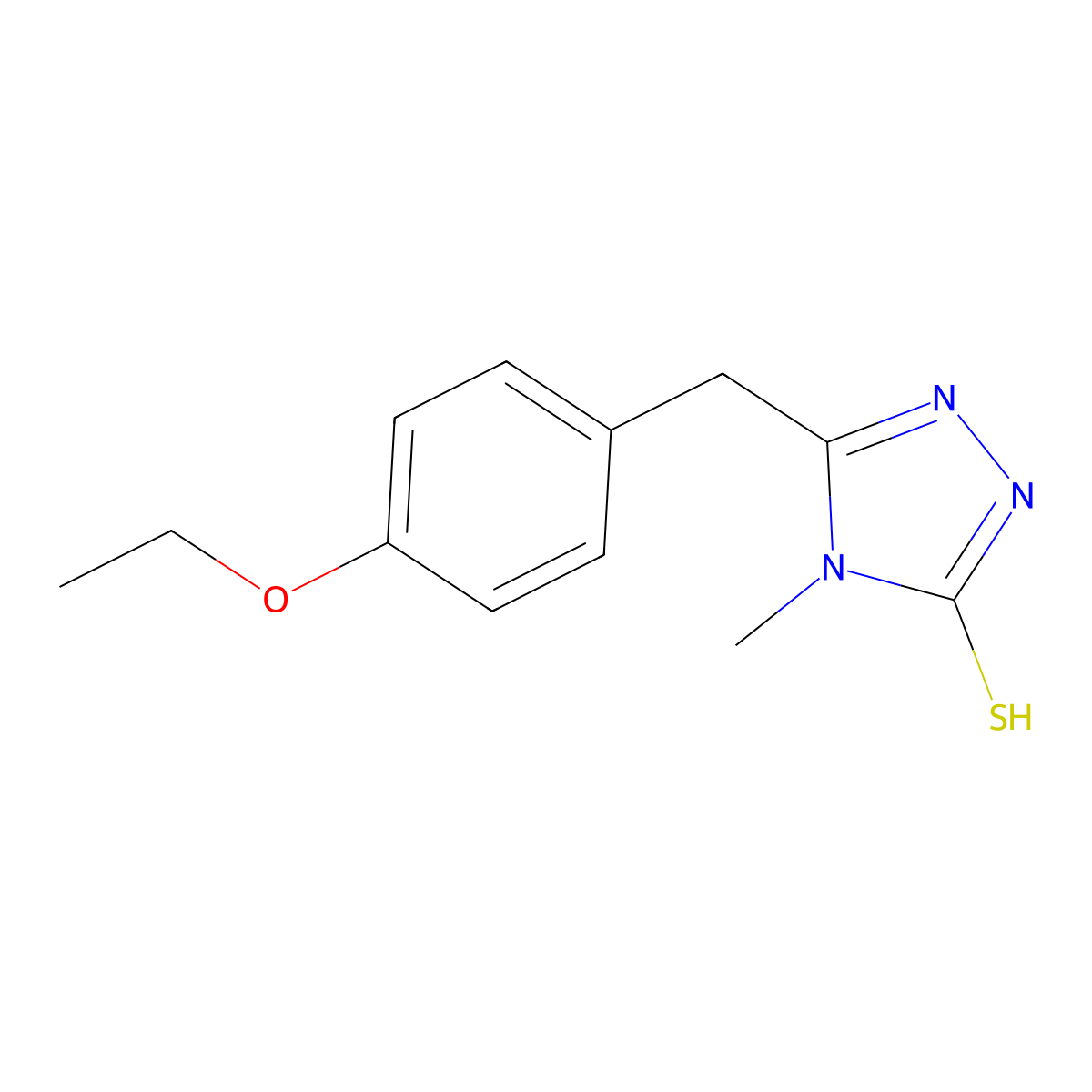 5-(4-ethoxybenzyl)-4-methyl-4H-1,2,4-triazole-3-thiol molecular structure, CAS 69198-27-2