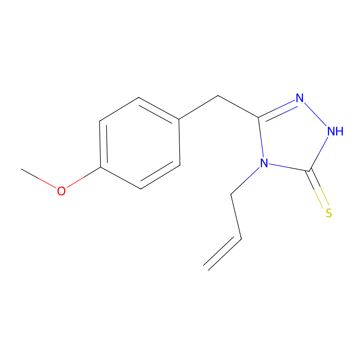 4-allyl-5-(4-methoxybenzyl)-4H-1,2,4-triazole-3-thiol molecular structure, CAS 69198-37-4