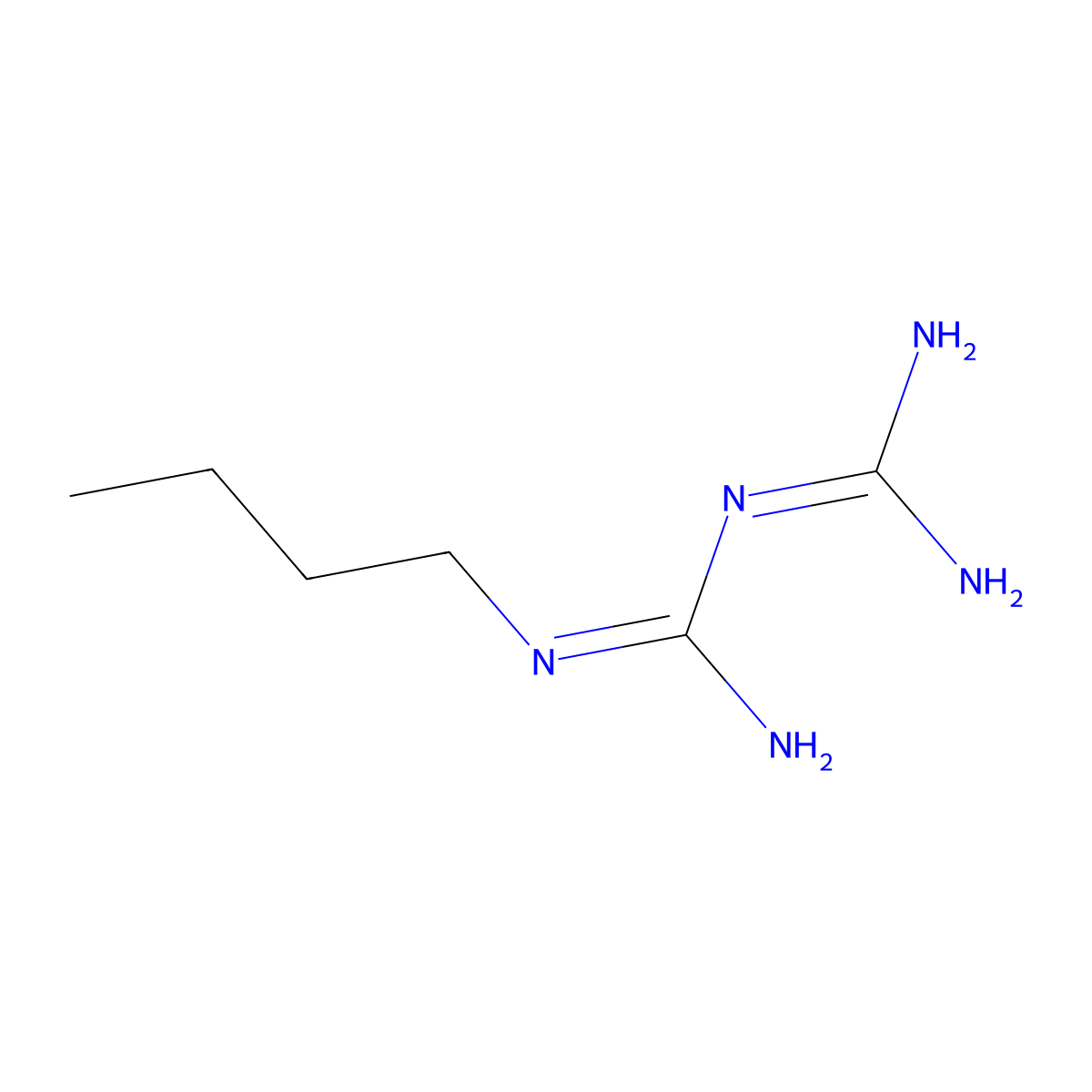 Buformin molecular structure, CAS 692-13-7