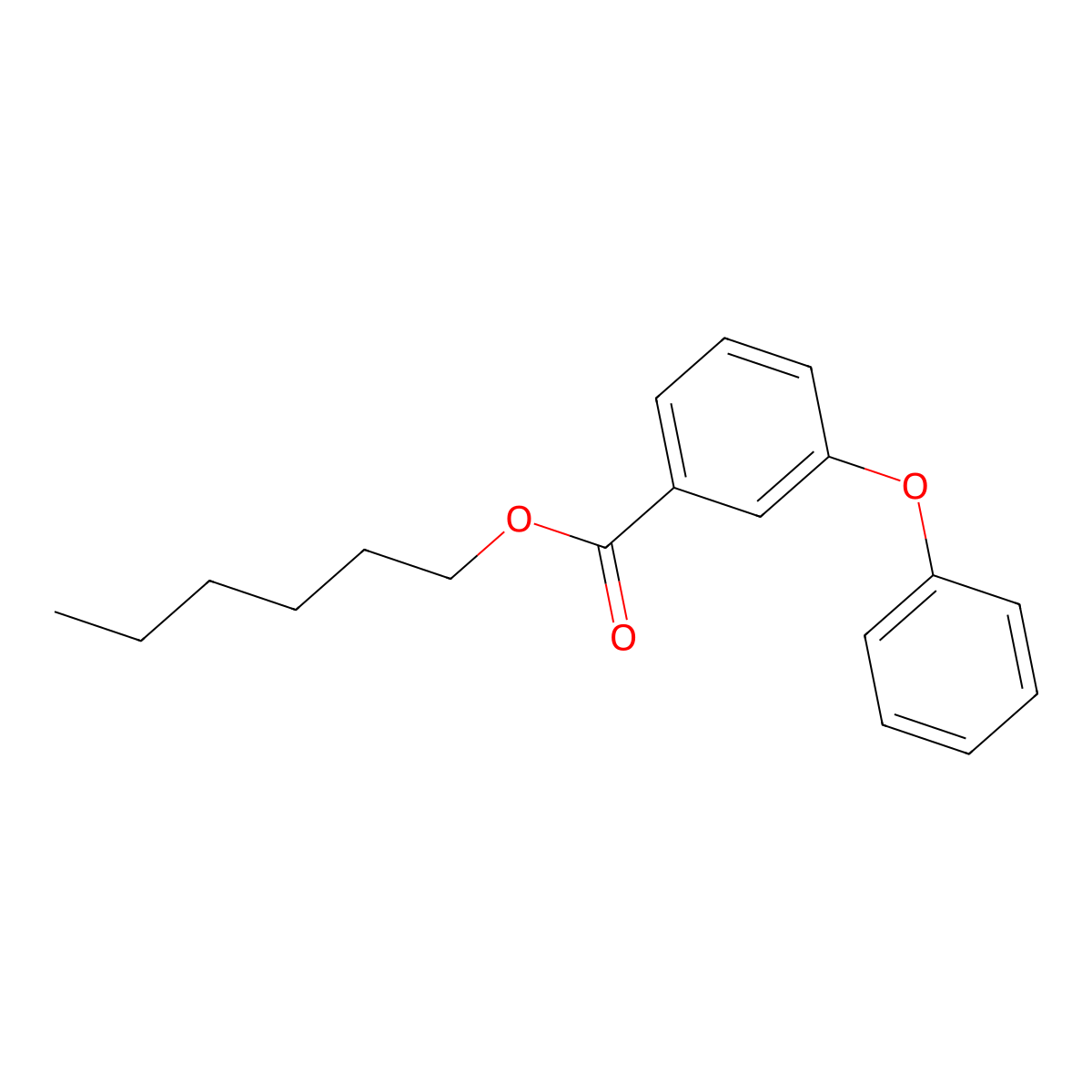 Benzoic acid, 3-phenoxy-, hexyl ester molecular structure, CAS 69200-14-2
