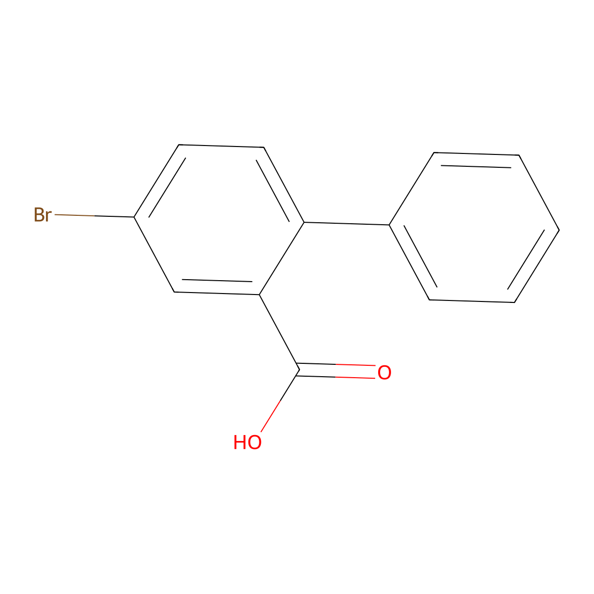 4-Bromo-[1,1'-biphenyl]-2-carboxylic acid molecular structure, CAS 69200-18-6