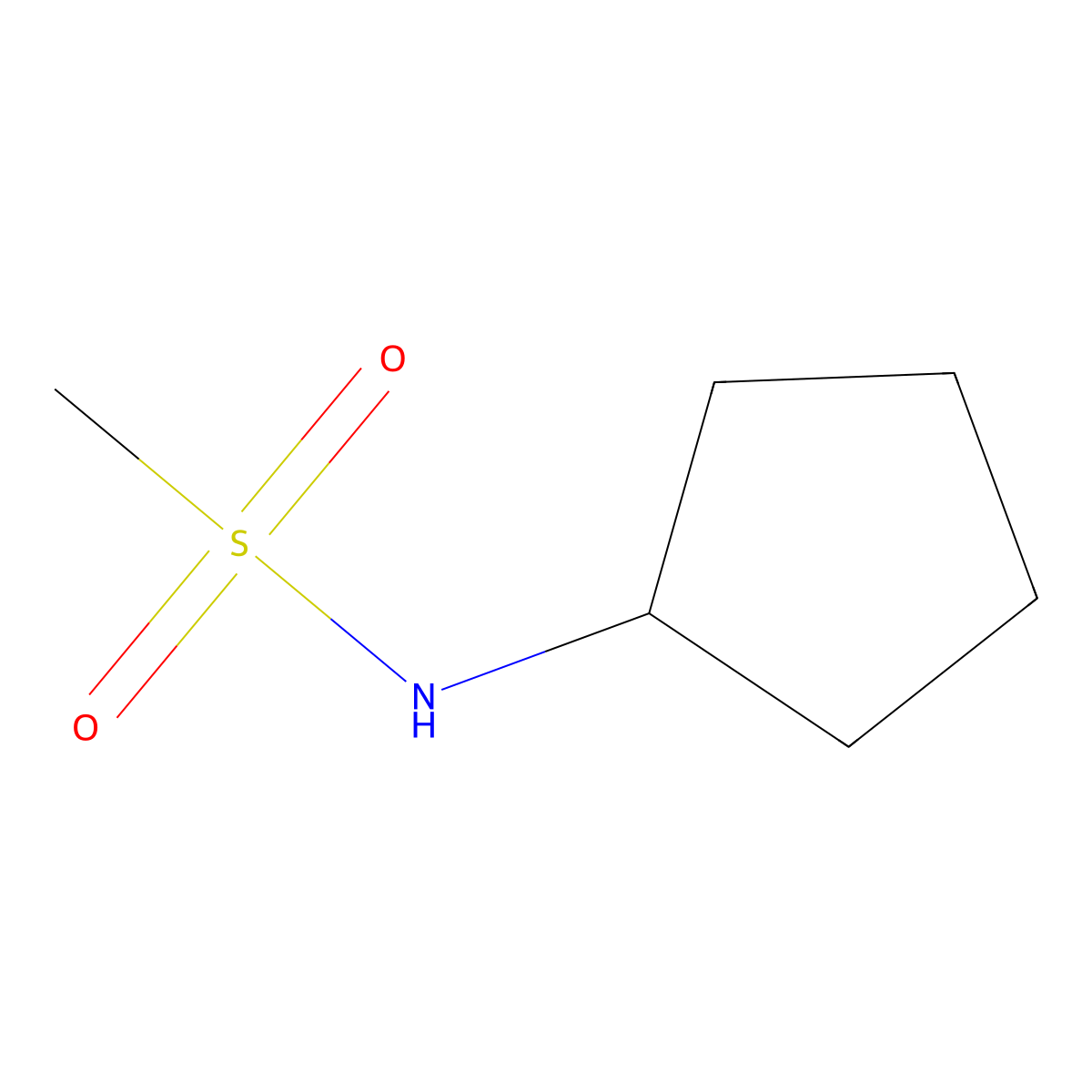 N-cyclopentylmethanesulfonamide molecular structure, CAS 69200-54-0