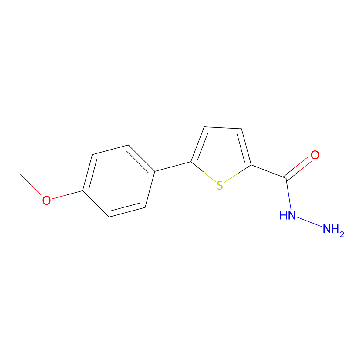 5-(4-Methoxyphenyl)thiophene-2-carbohydrazide molecular structure, CAS 69202-24-0