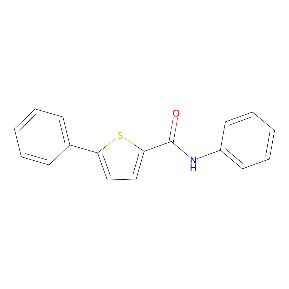 N,5-diphenylthiophene-2-carboxamide molecular structure, CAS 69202-27-3