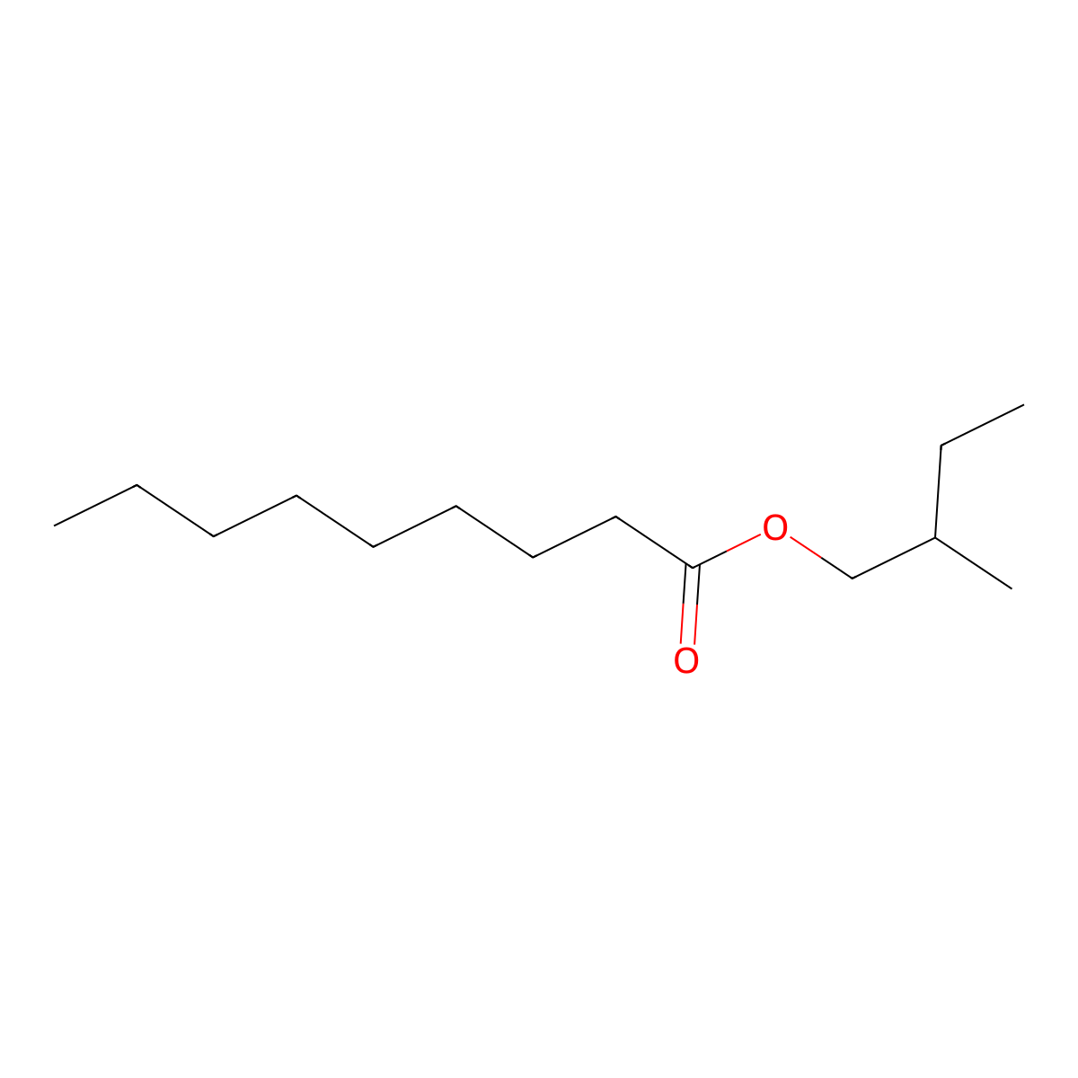 Nonanoic acid, 2-methylbutyl ester molecular structure, CAS 69205-08-9
