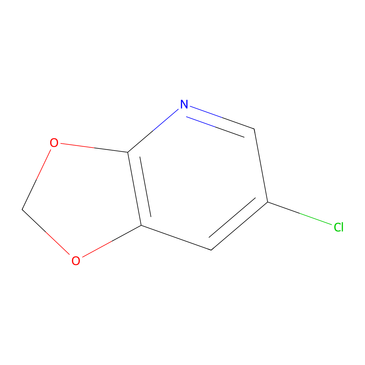 6-chloro-2H-(1,3)dioxolo(4,5-b)pyridine molecular structure, CAS 692057-07-1