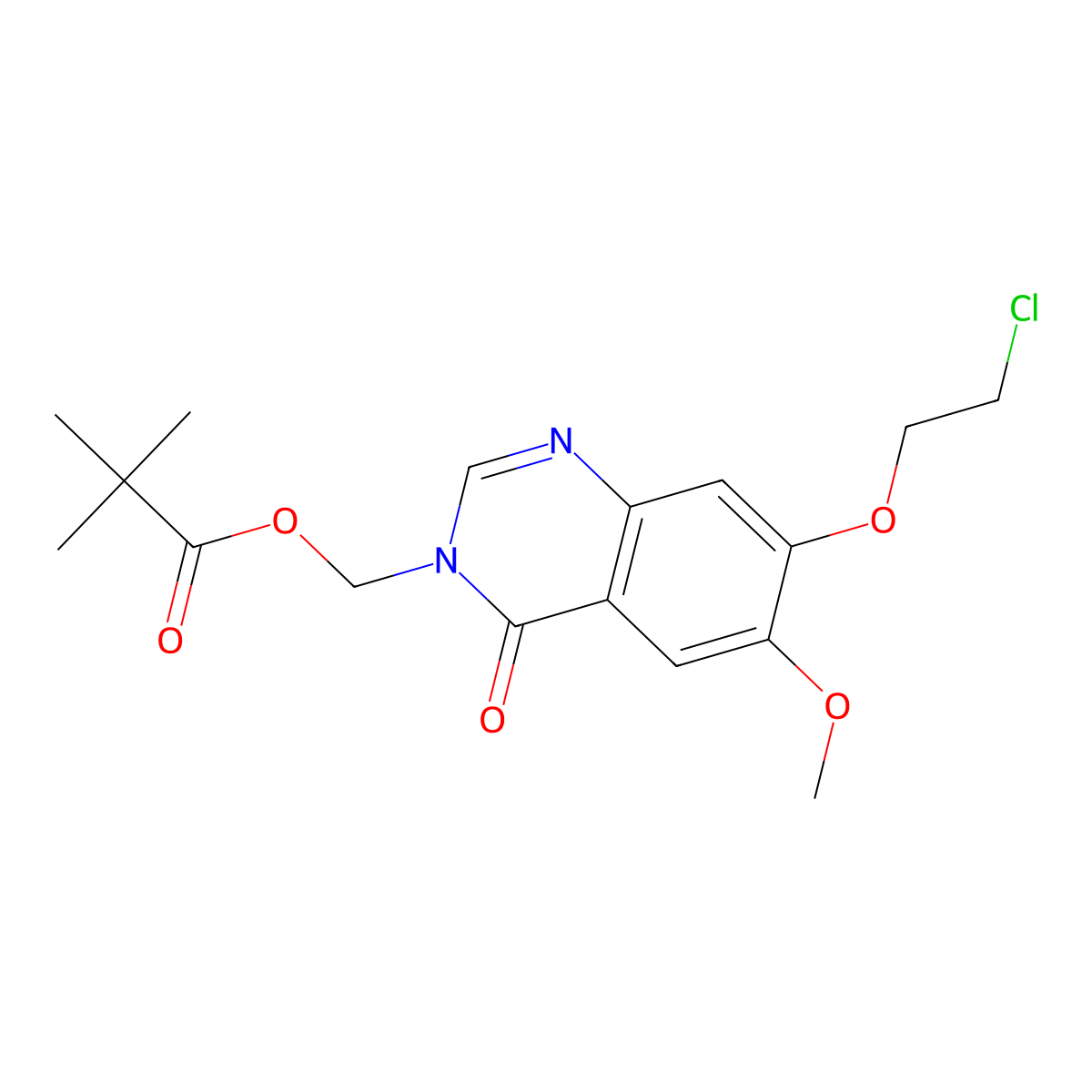7-(2-Chloroethoxy)-6-methoxy-3-pivaloyloxymethyl-3,4-dihydroquinazolin-4-one molecular structure, CAS 692057-51-5