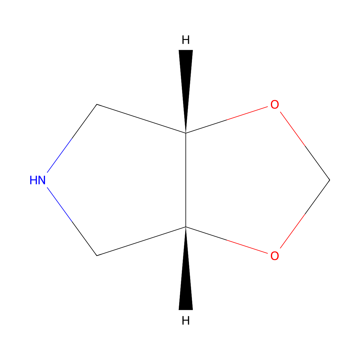 (3Ar,6as)-hexahydro-[1,3]dioxolo[4,5-c]pyrrole molecular structure, CAS 692058-31-4