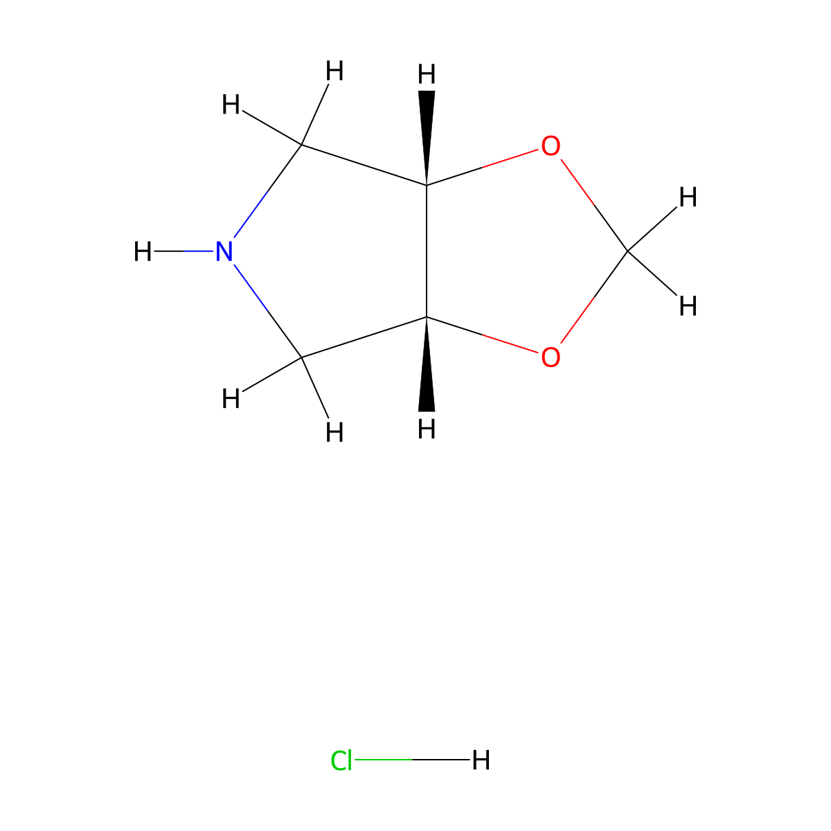 (3aR,6aS)-Tetrahydro-3aH-[1,3]dioxolo[4,5-c]pyrrole hydrochloride molecular structure, CAS 692058-52-9