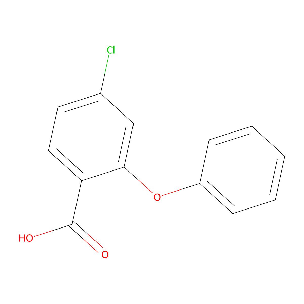 4-Chloro-2-phenoxybenzoic acid molecular structure, CAS 69206-97-9